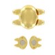 Cymbal ™ DQ metal Magnetic clasp Kypri for SuperDuo beads - Gold